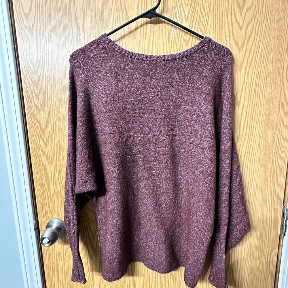 Maurices maroon Crew Neck Sweater